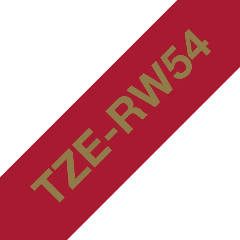 Brother TZE-RW54 zlatá na vínovo červené, 24 mm, textilná páska TZERW54