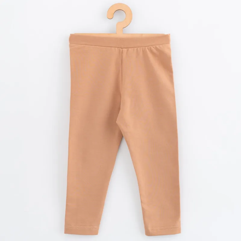 Detské legíny z teplákoviny New Baby Kindergarten beige