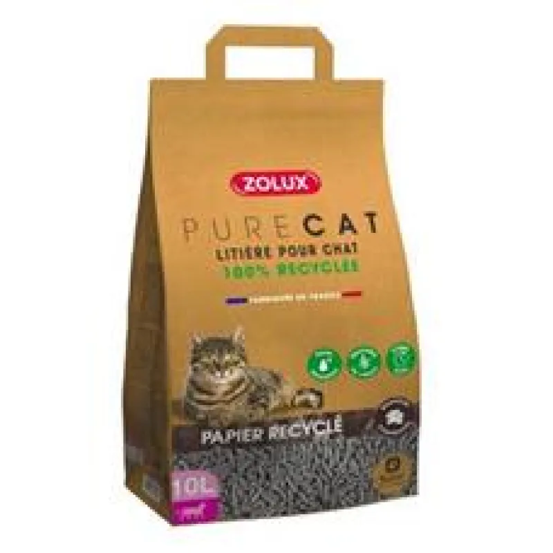 Podestýlka PURECAT recyklovaná papírová 10l Zolux