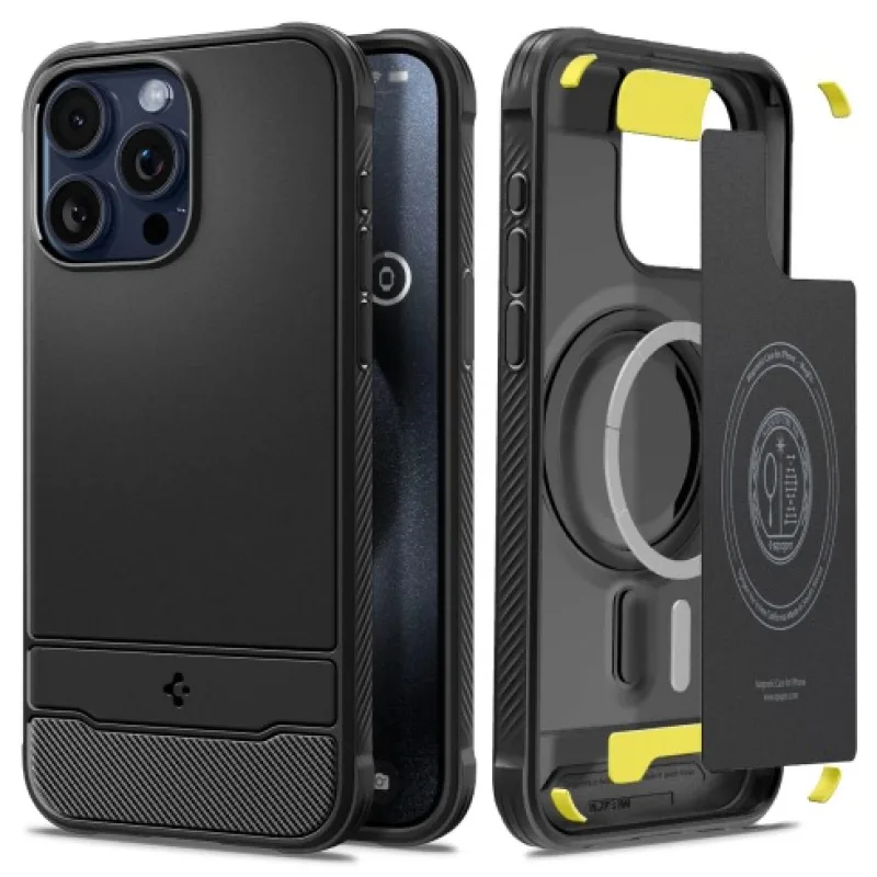 Spigen kryt Rugged Armor Magsafe pre iPhone 15 Pro Max - Matte Black…