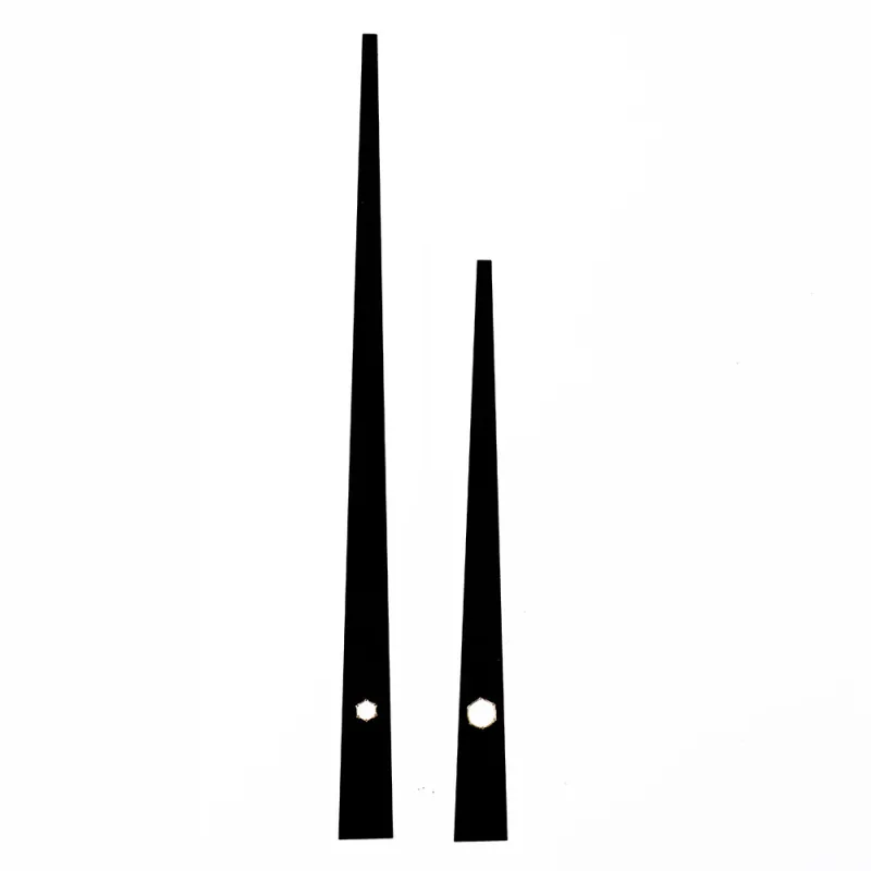 Kovové hodinové ručičky B26 (137 mm, 92 mm) - černé