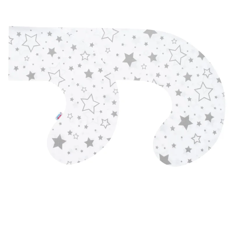 Obliečka na dojčiaci vankúš v tvare C New Baby Hviezdy sivé 285 x16