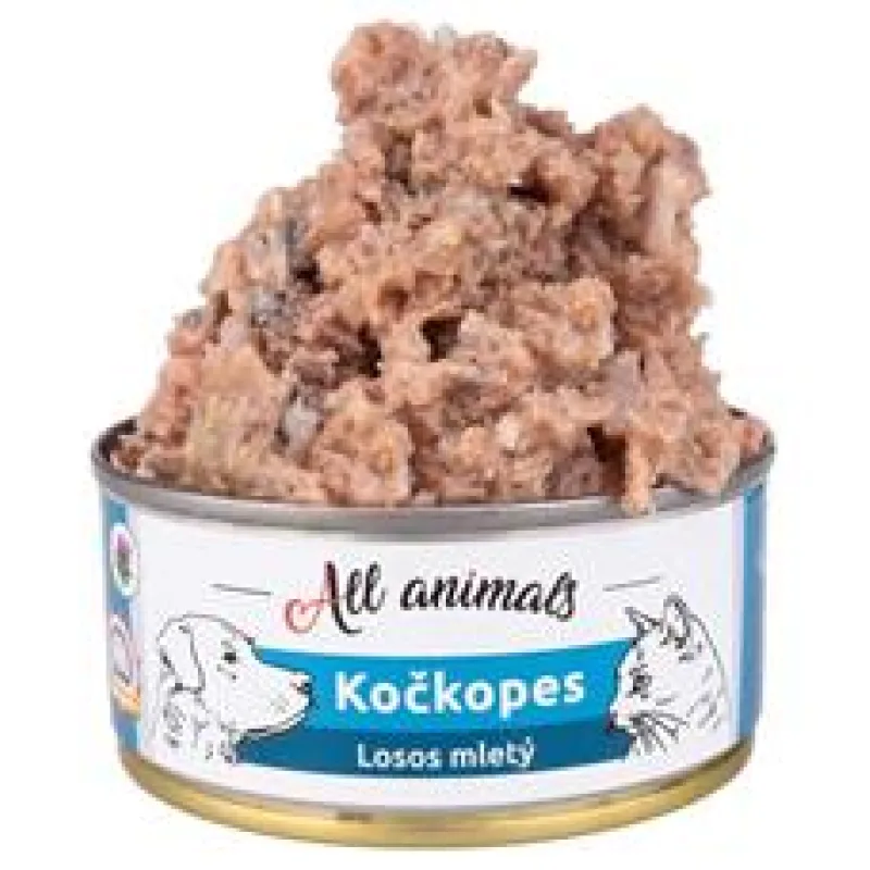 ALL ANIMALS Kočkopes konz. Losos mletý 90g