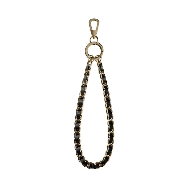 SwitchEasy 9mm Chic Chain Wrist Strap + Strap Card - Black/Matte Gold…