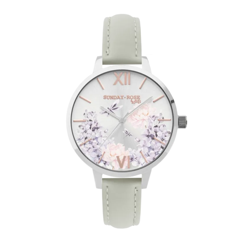 Dámské luxusní designové hodinky SUNDAY ROSE Spirit LILAC SUN-S07