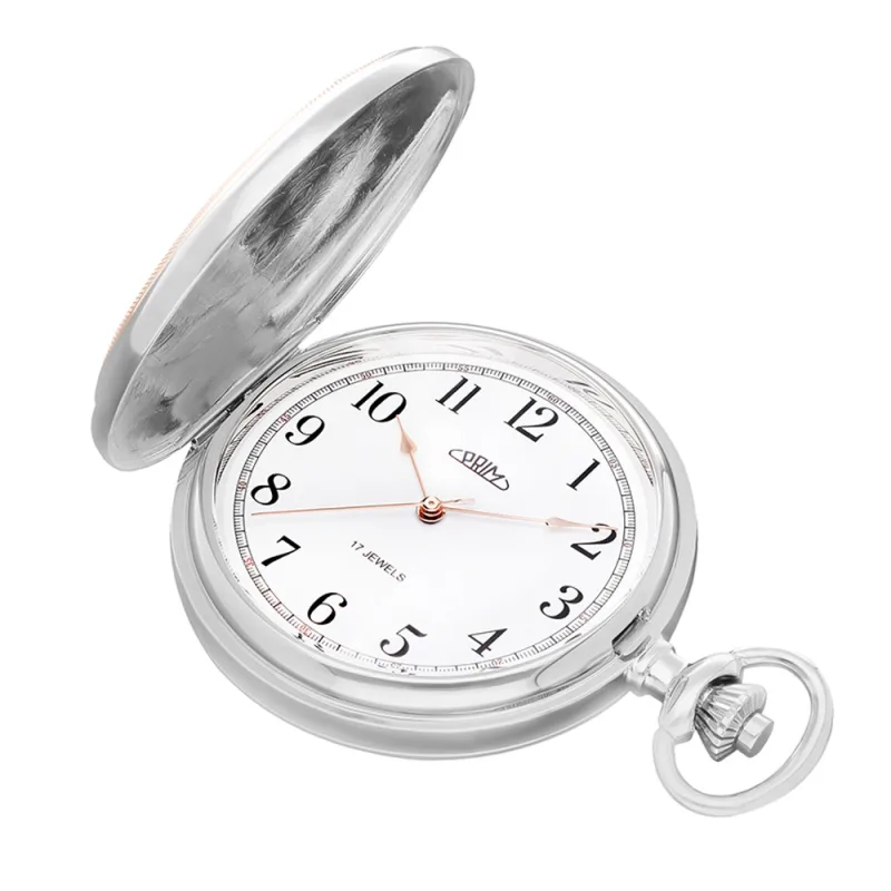 PRIM Klasické mechanické kapesní hodinky PRIM s ručním nátahem PRIM Pocket Symbol - C W04P.13223.C