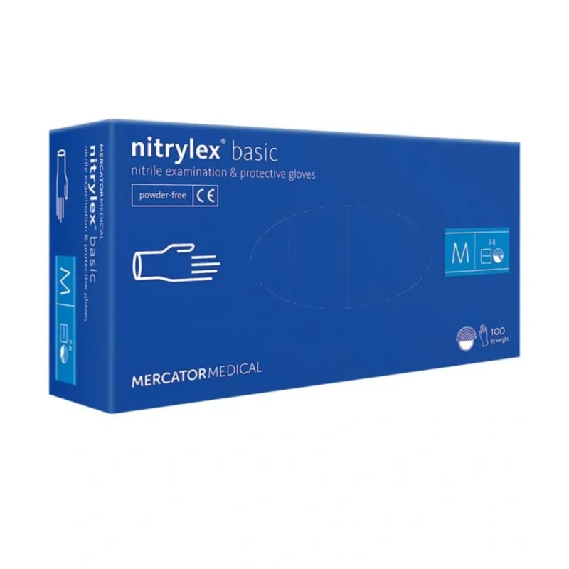 Mercator Medical Basic rukavice bez púdru modrej 100 KS