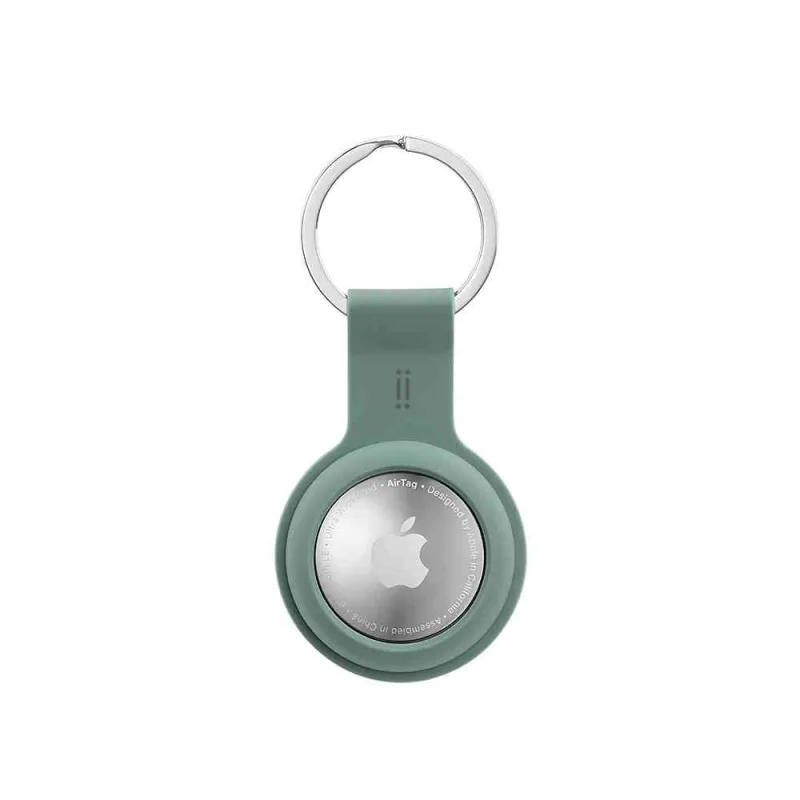Aiino - GiGiTag Silicon holder with keychain for AirTag - Pacific Green…