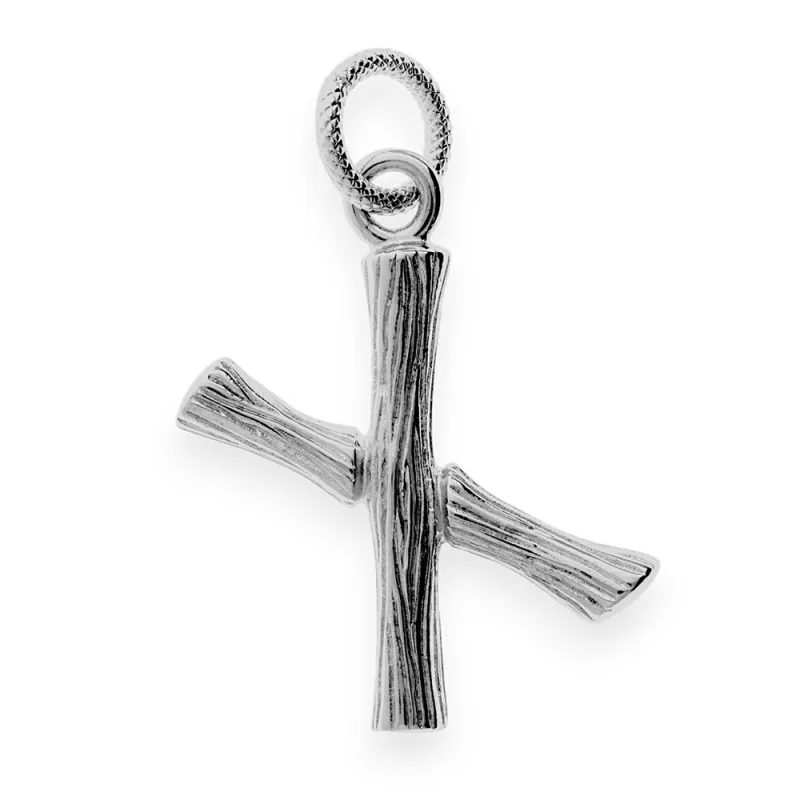 MPM Ocelový unisex nerezový přívěsek "X" 70213 - stříbrné barvy
