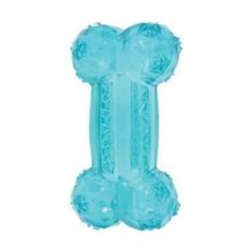Hračka pes kost BONE TPR POP tyrkys Zolux 14 cm