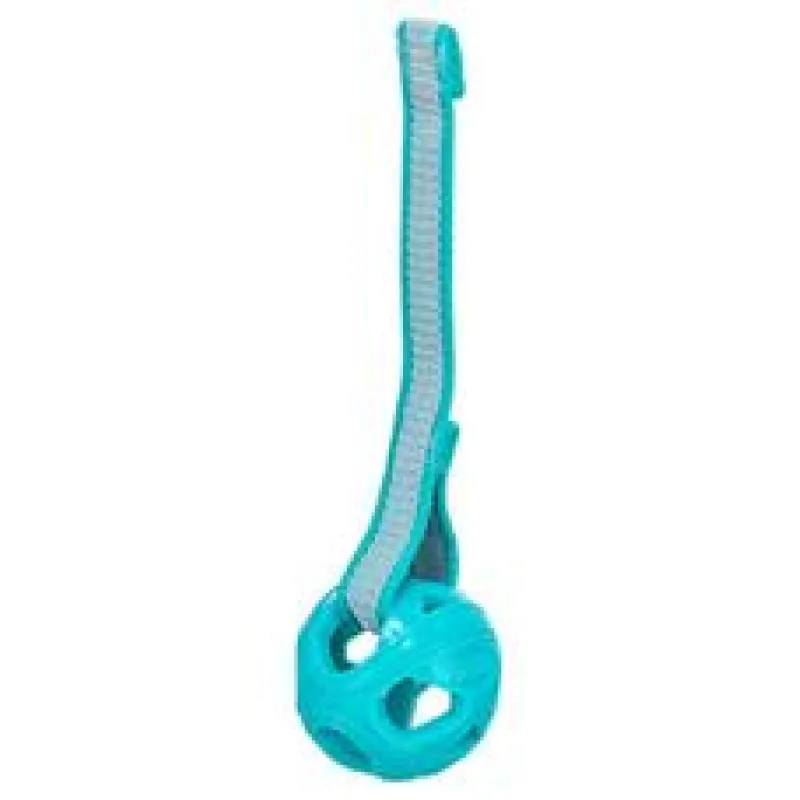 Honeycomb Ball, prodyšný míček s páskem ø 6 cm/ 23 cm, TPR, tyrkysová