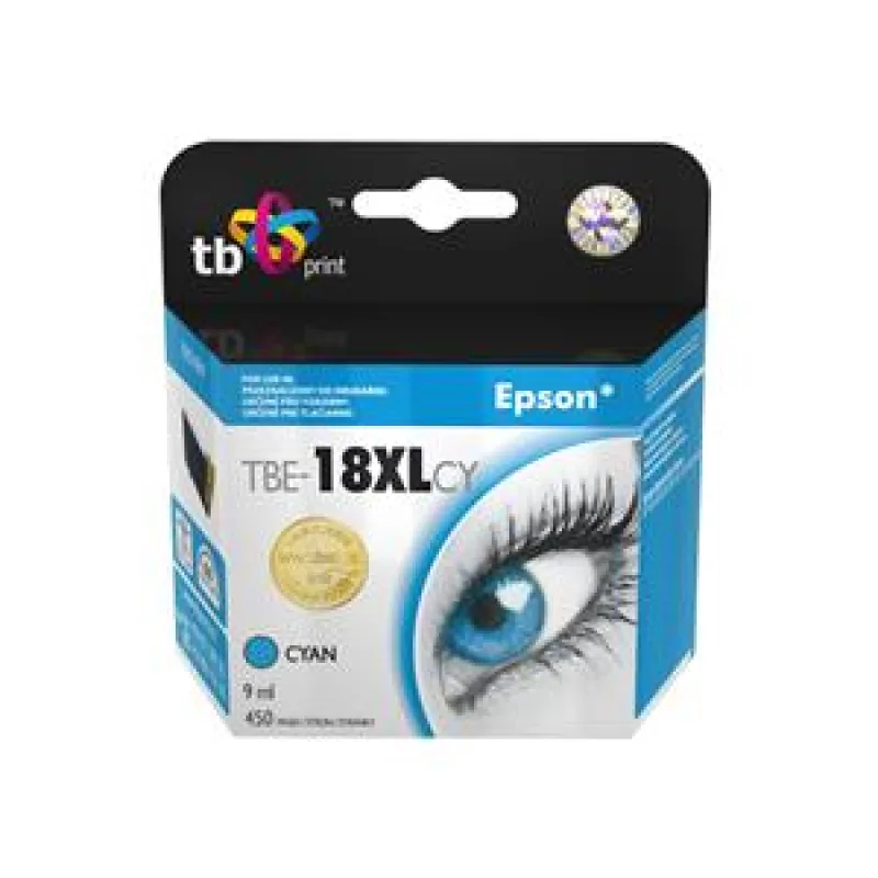 Ink. kazeta TB kompat. s Epson T1812 C 100% New TBE-18XLCY