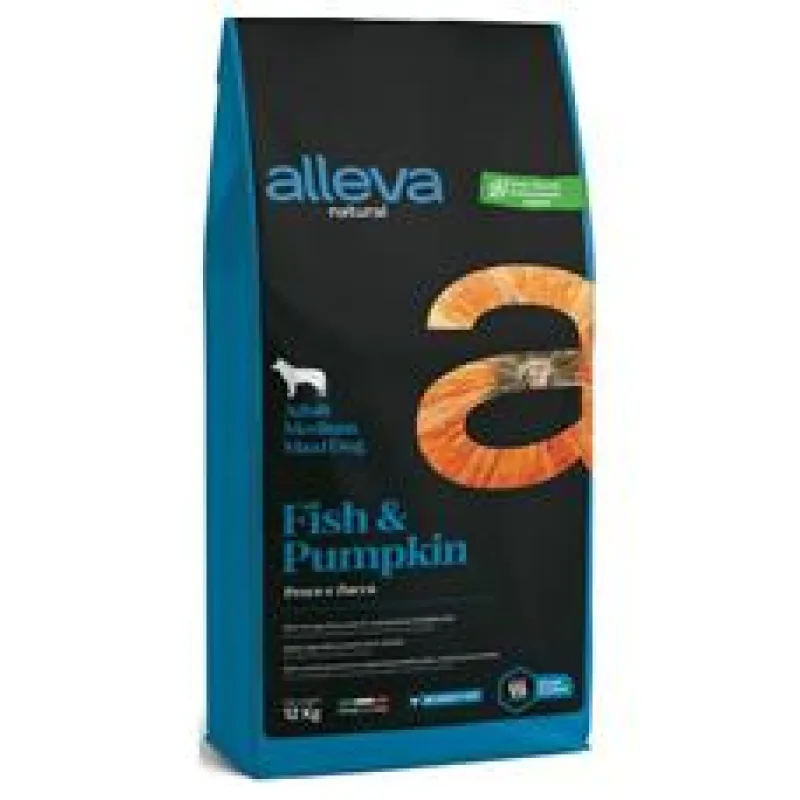 ALLEVA NATURAL Dog Dry Adult Fish&Pumpkin Medium/Maxi 12kg