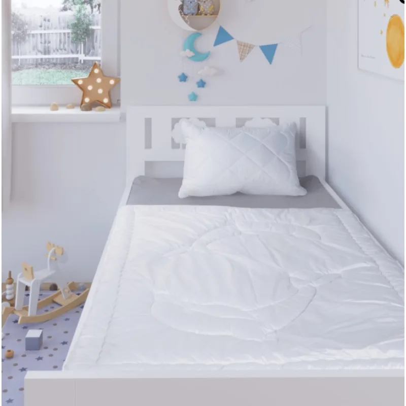 Letná detská perinka a vankúšik do postieľky biela 45x60/90x135 cm