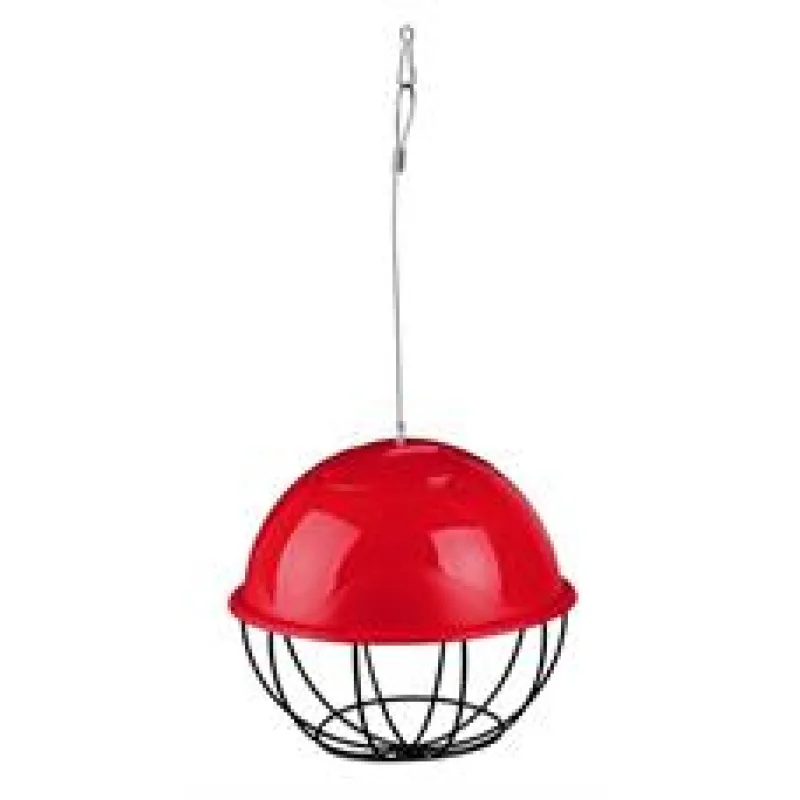 Závěsný míč na potravu napůl plastový/pletivo 16 cm 1 ks