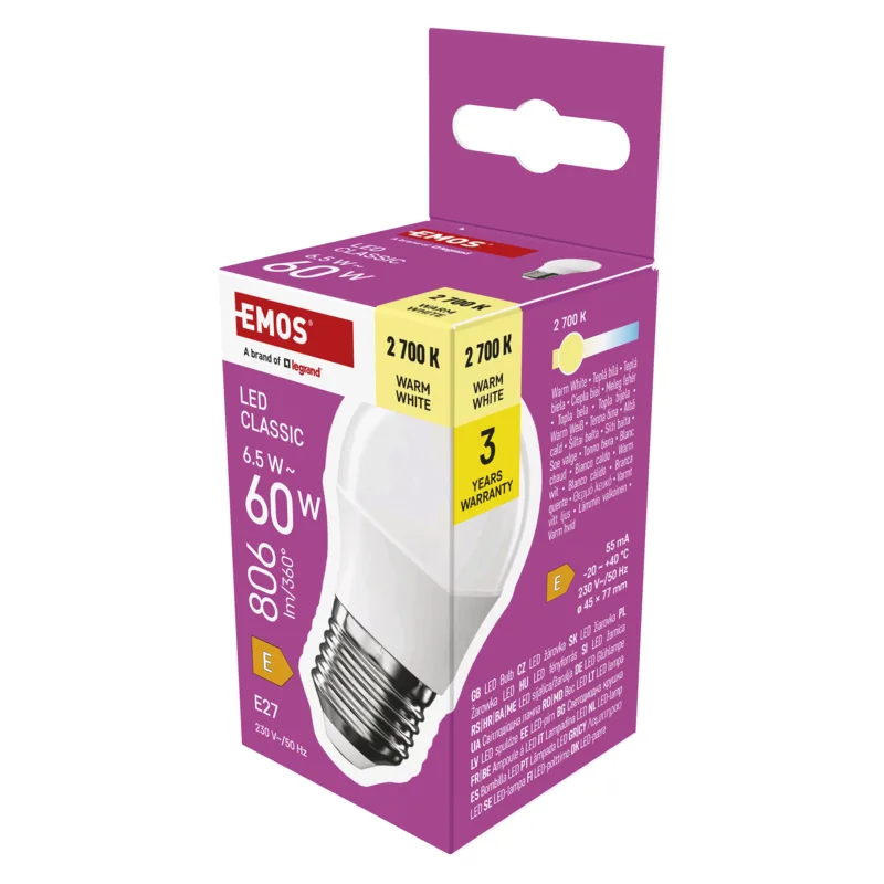 LED CLS MINI GLOBE 6, 5 W (60 W) 806lm E27 WW 1525733293