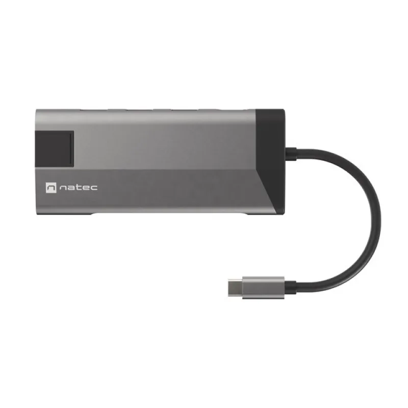 Natec multiport adaptér FOWLER PLUS HUB 8v1, USB 3.0 3X, HDMI 4K, USB-C…
