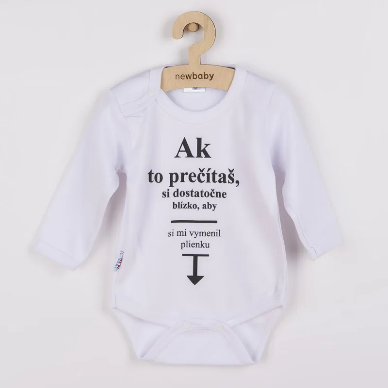 Body s potlačou New Baby ...vymeniť plienku...