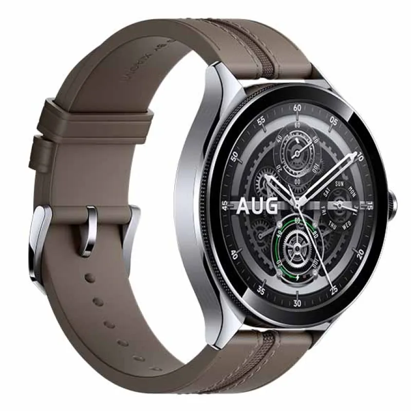 Xiaomi Watch 2 Pro - Bluetooth® Silver Case with Brown Leather Strap…