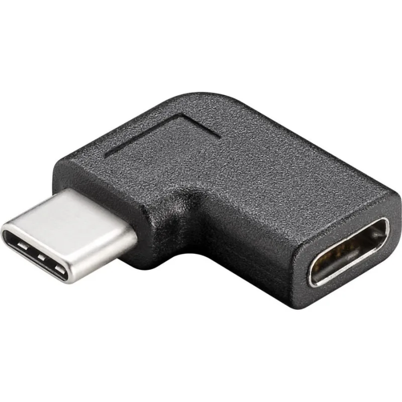 PremiumCord USB 3.1 C/ male - C/ female zahnutý konektor 90° kur31-13
