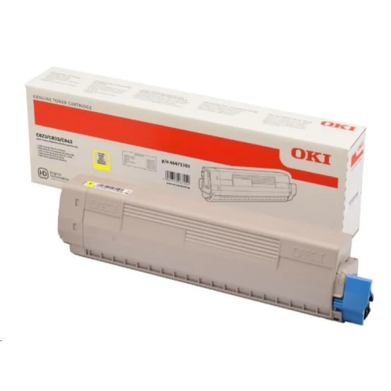 Žltý toner OKI pre C823/ C833/ C843 (7 500 strán) 46471101
