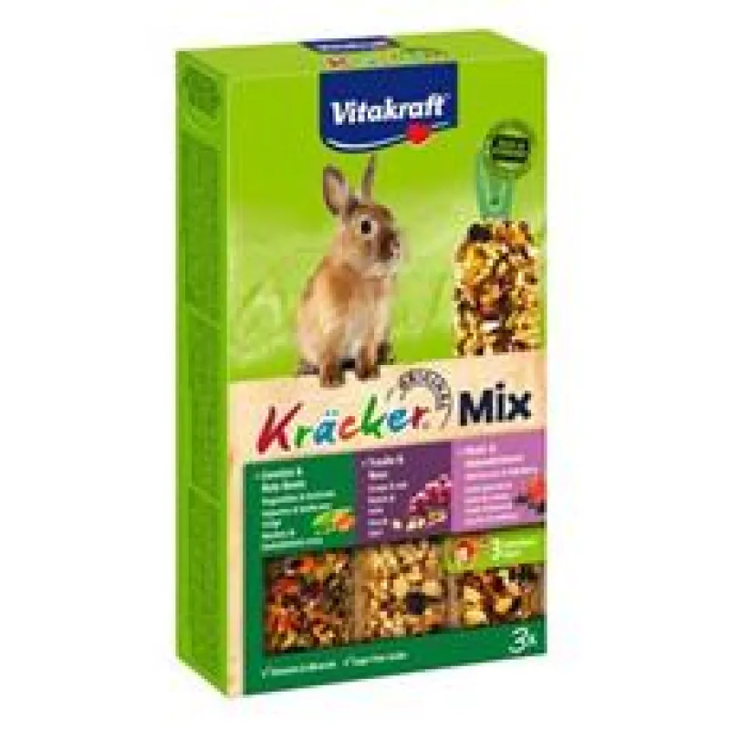 Vitakraft Rodent Kräcker Rabbit Trio mix tyč 3 ks