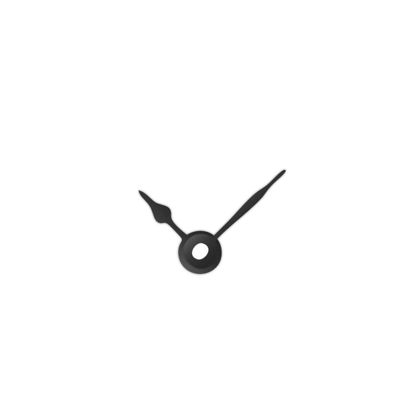 Malé černé hliníkové ručičky na hodiny Classic 25 mm | 19 mm