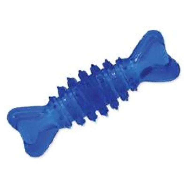 Hračka DOG FANTASY kost gumová s bodlinkami 12 cm Oranžová