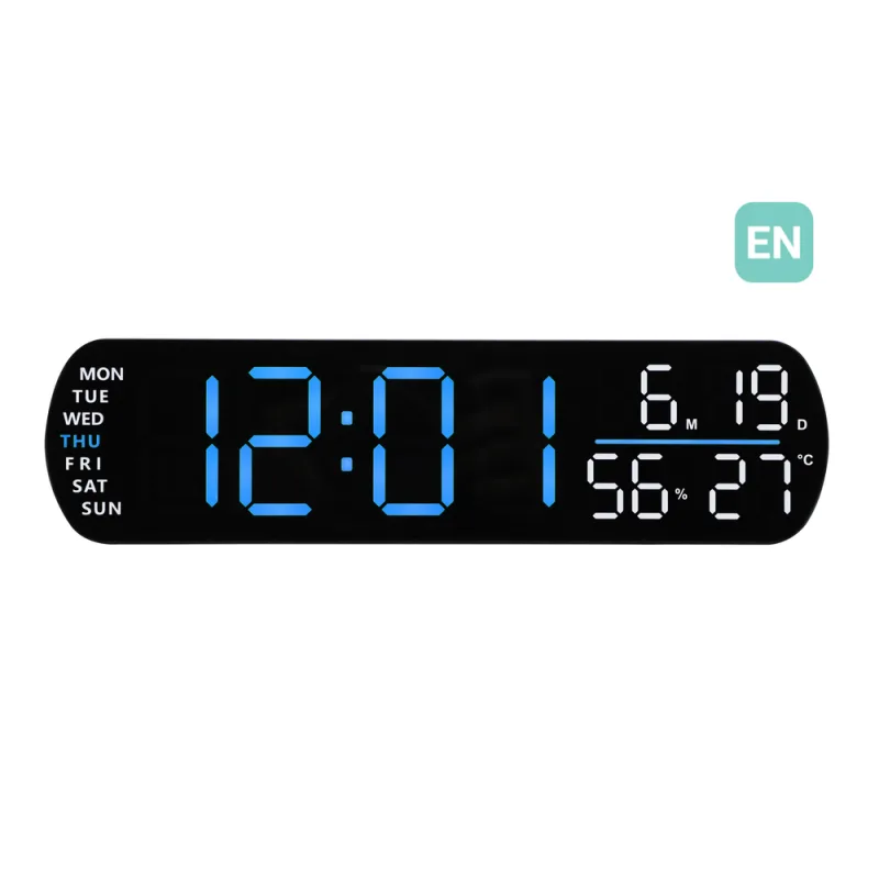 JVD Digitální černý budík do el. sítě JVD SB5512.1 s modrými LED číslicemi