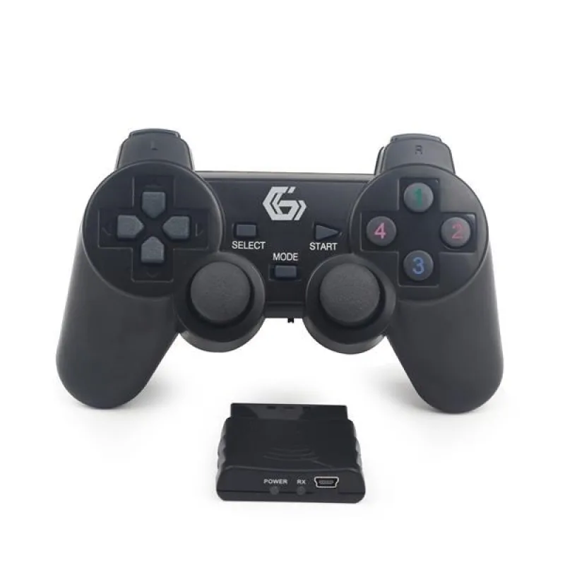 GEMBIRD gamepad JPD-WDV-01, vibrační, bezdrátový, PC/ PS2/ PS3, USB…