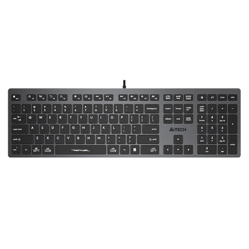 A4tech Klávesnice FX50, kancelářská nízkoprofilová klávesnice, CZ, …
