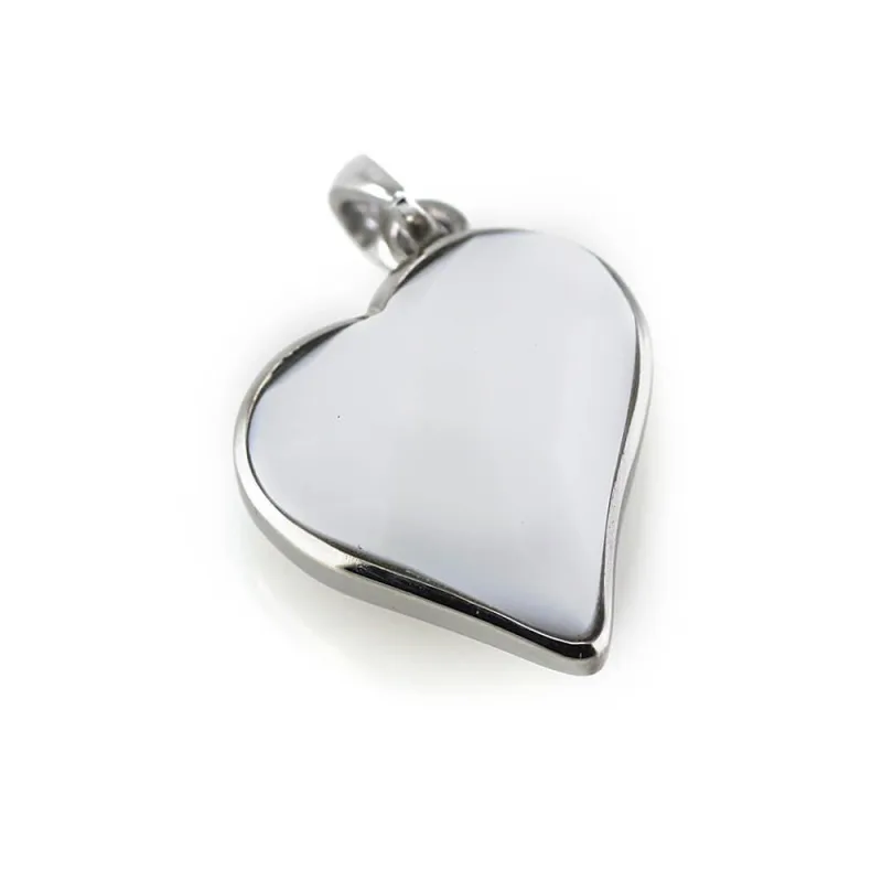 MPM Přívěsek z chirurgické oceli Pendant 7498 - Heart - White