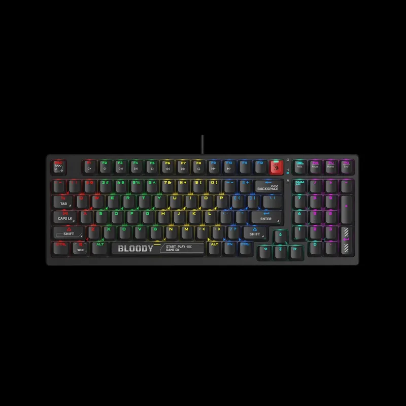A4tech Bloody S98 Black RGB mechanická herní klávesnice, USB, CZ S98-BK