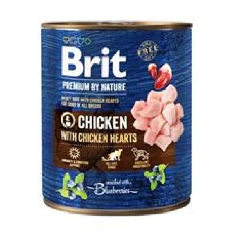 Brit Premium Dog by Nature konz Chicken & Hearts 800 g