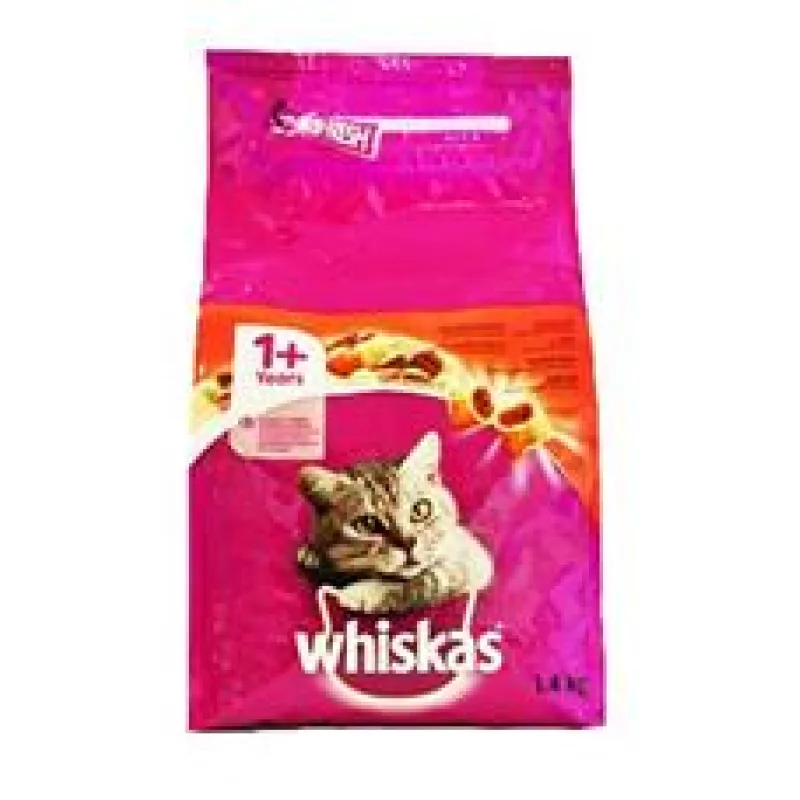 WHISKAS DRY S Hovězím Masem 14 kg