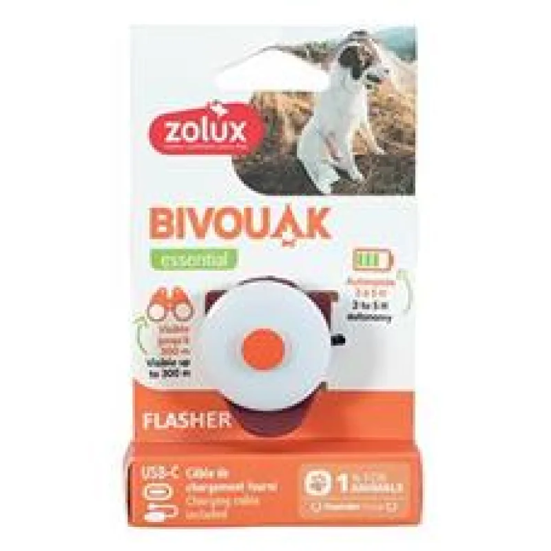 Světýlko blikací BIVOUAK USB červená Zolux 1 ks