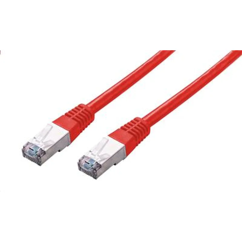 Kábel C-TECH patchcord Cat5e, FTP, červený, 0, 25 m CB-PP5F-025R