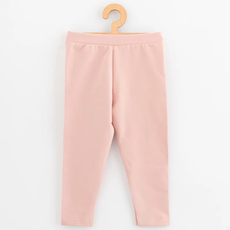 Detské legíny z teplákoviny New Baby Kindergarten light pink