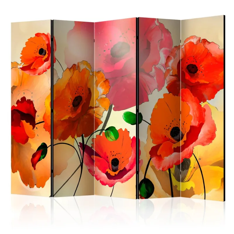 Artgeist Paraván - Velvet Poppies [Room Dividers]