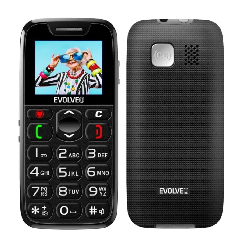 EVOLVEO EasyPhone, mobilný telefón pre seniorov s nabíjacím stojanom,…