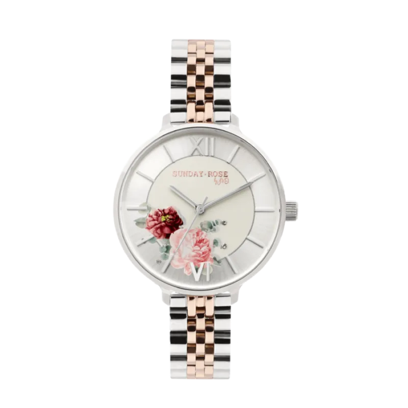 Dámské luxusní designové hodinky SUNDAY ROSE Spirit BICOLOR SUN-S12