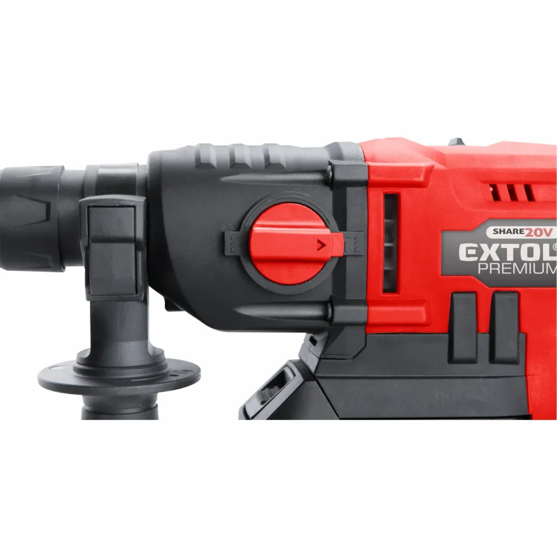 Kladivo vŕtacie aku Share20V, 1x 2Ah, SDS-plus, 1,2J, EXTOL PREMIUM