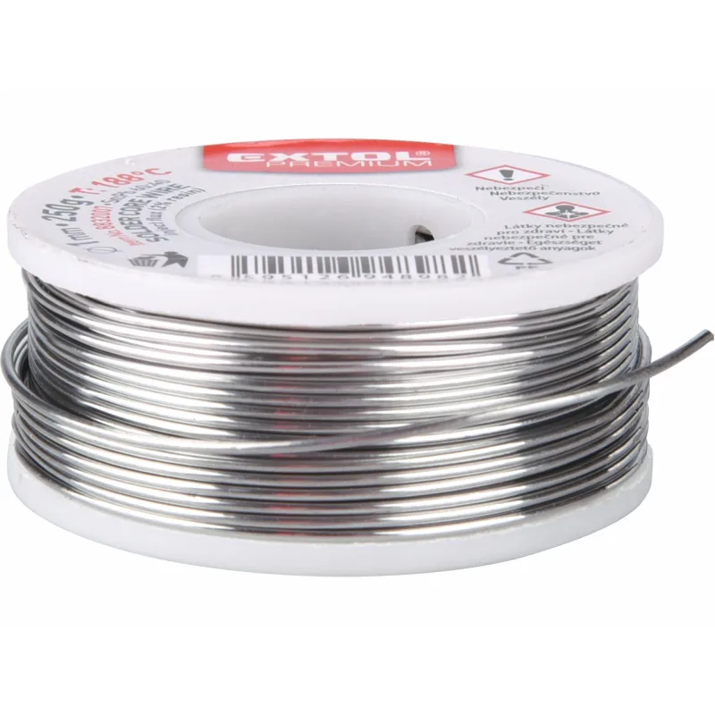 Cín na spájkovanie ⌀1mm, 100g, EXTOL PREMIUM