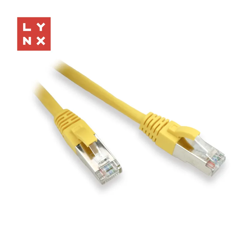 LYNX FTP patch kabel Cat5e PVC, CCA, 7m, žlutý LX-FTP5E-070-YELLOW