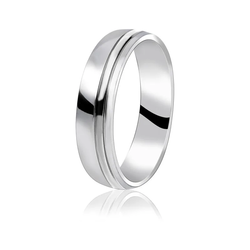 MPM Snubní ocelový prsten z chirurgické oceli Wedding ring 70129 B - size 62