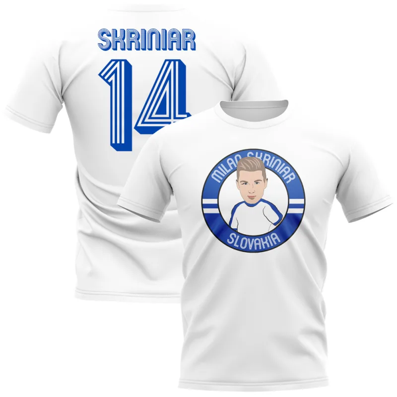 Slovensko Milan Škriniar tričko biele pánske - SKLADOM