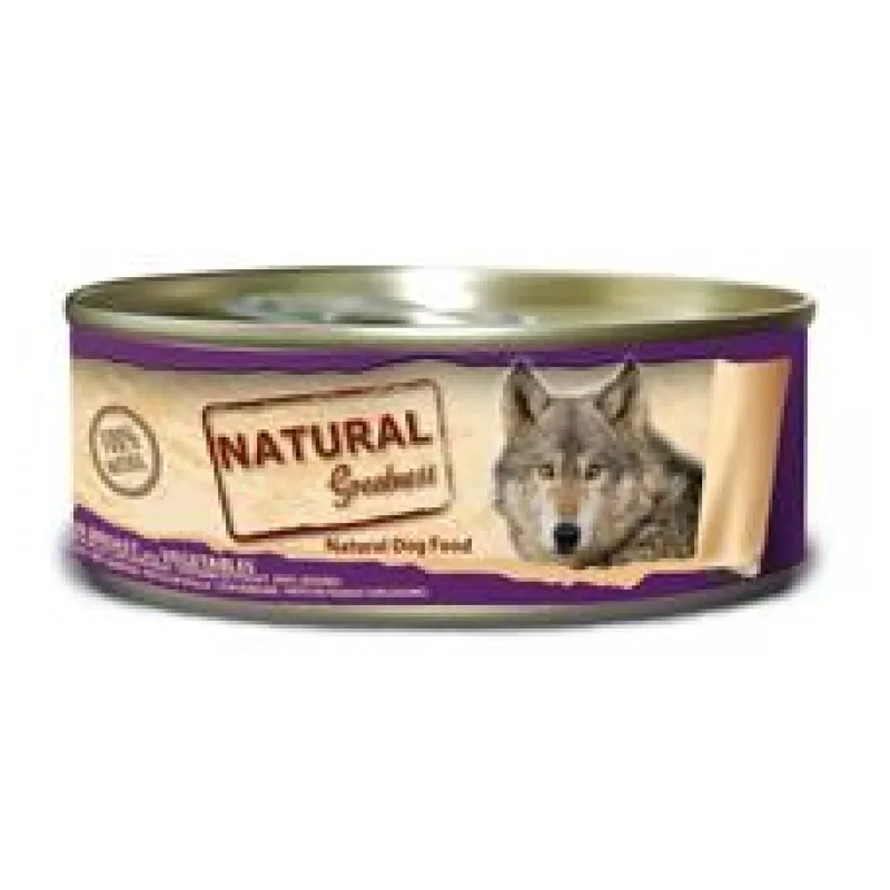 Natural Greatness kuřecí prsa+zelenina, konzerva pro psy 156g