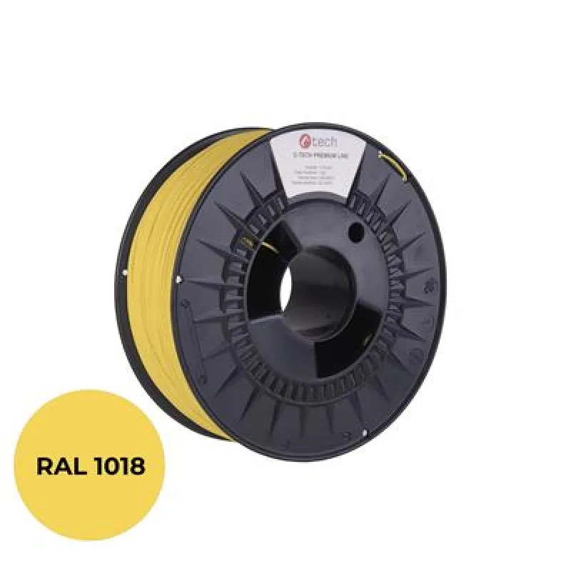 Tlačová struna (filament) C-TECH PREMIUM LINE, PLA, zinková žltá, RAL1018…