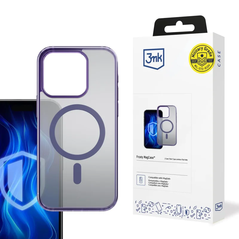 3mk ochranný kryt Frosty MagCase Purple pro Apple iPhone 14 Pro…