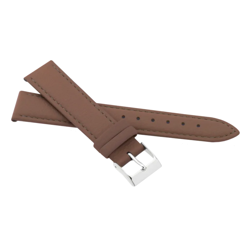 JVD Unisex hnědý kožený řemínek na hodinky R41441/14